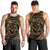 Hawaiian Kanaka Honu Hibiscus Tornando Polynesian Gold Tank Top - AH - Polynesian Pride