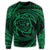 Hawaiian Kanaka Honu Hibiscus Tornando Polynesian Green Sweatshirt - AH - Polynesian Pride