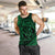 Hawaiian Kanaka Honu Hibiscus Tornando Polynesian Green Tank Top - AH - Polynesian Pride