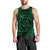 Hawaiian Kanaka Honu Hibiscus Tornando Polynesian Green Tank Top - AH Black - Polynesian Pride