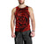 Hawaiian Kanaka Honu Hibiscus Tornando Polynesian Red Tank Top - AH Black - Polynesian Pride