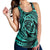 Hawaiian Kanaka Honu Hibiscus Tornando Polynesian Turquoise Racerback Tank - AH - Polynesian Pride