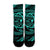 Hawaiian Kanaka Honu Hibiscus Tornando Polynesian Turquoise Crew Socks - AH - Polynesian Pride