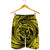 Hawaiian Kanaka Honu Hibiscus Tornando Polynesian Yellow Men's Shorts - AH - Polynesian Pride