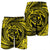 Hawaiian Kanaka Honu Hibiscus Tornando Polynesian Yellow Men's Shorts - AH - Polynesian Pride