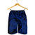 Hawaiian Kanaka Honu Map Hibiscus Globular Polynesian Blue Men's Shorts - AH - Polynesian Pride