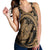 Hawaiian Kanaka Honu Map Hibiscus Globular Polynesian Gold Racerback Tank - AH - Polynesian Pride