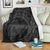 Hawaiian Kanaka Honu Map Hibiscus Globular Polynesian Gray Premium Blankets - AH White - Polynesian Pride
