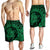 Hawaiian Kanaka Honu Map Hibiscus Globular Polynesian Green Men's Shorts - AH - Polynesian Pride