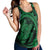 Hawaiian Kanaka Honu Map Hibiscus Globular Polynesian Green Racerback Tank - AH - Polynesian Pride