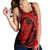 Hawaiian Kanaka Honu Map Hibiscus Globular Polynesian Red Racerback Tank - AH - Polynesian Pride