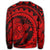 Hawaiian Kanaka Honu Map Hibiscus Globular Polynesian Red Sweatshirt - AH - Polynesian Pride
