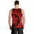 Hawaiian Kanaka Honu Map Hibiscus Globular Polynesian Red Tank Top - AH - Polynesian Pride