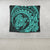 Hawaiian Kanaka Honu Map Hibiscus Globular Polynesian Turquoise Tapestry - AH - Polynesian Pride