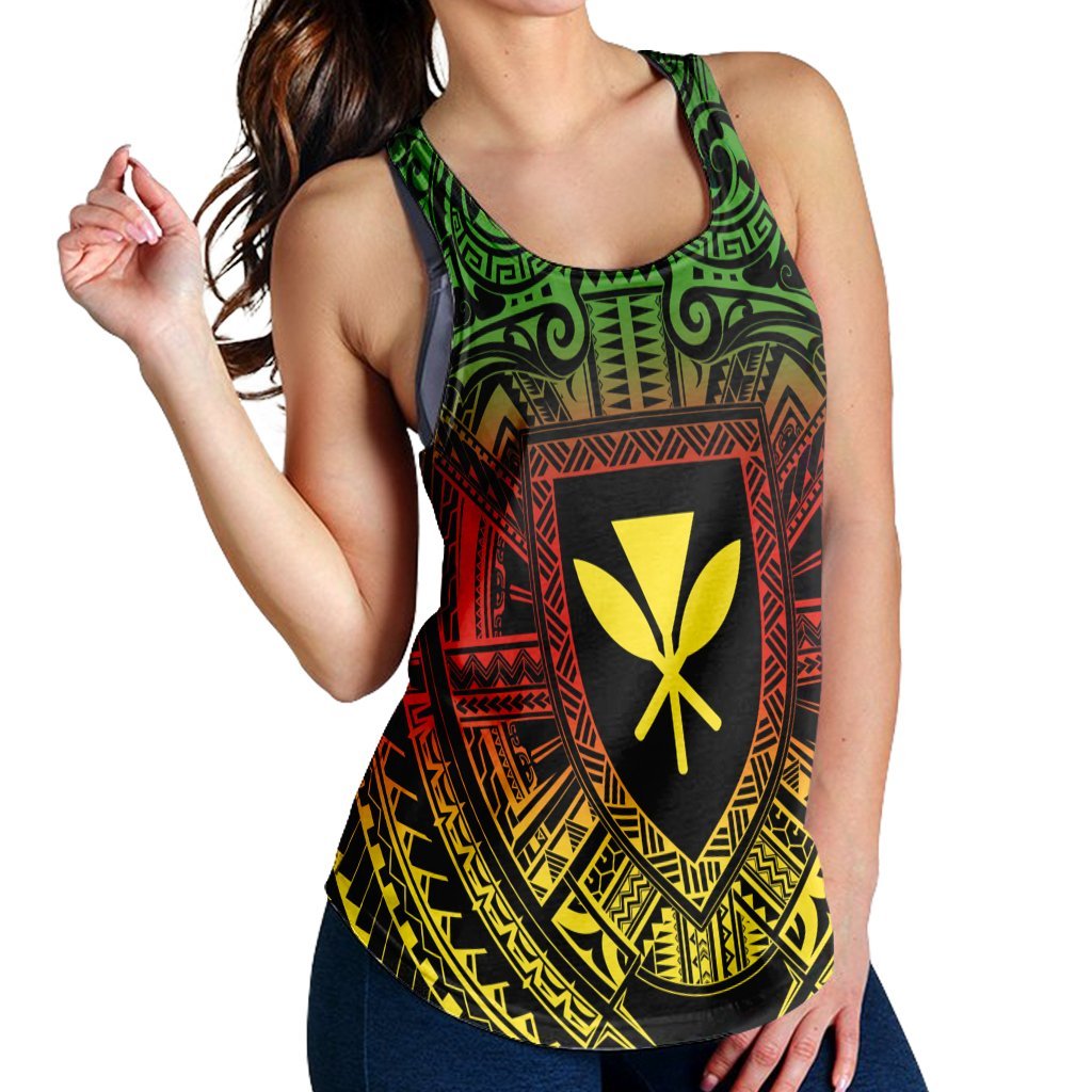 Hawaiian Kanaka Maoli Center Polynesian Racerback Tank - AH - Polynesian Pride