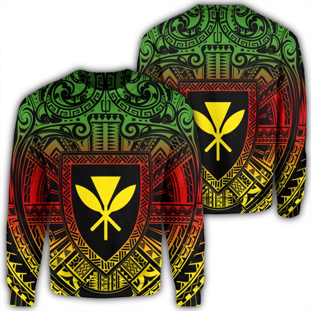 Hawaiian Kanaka Maoli Center Polynesian Sweatshirt - AH Unisex Black - Polynesian Pride