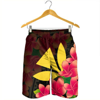 Hawaiian Kanaka Plumeria Polynesian Men's Shorts - AH - Polynesian Pride