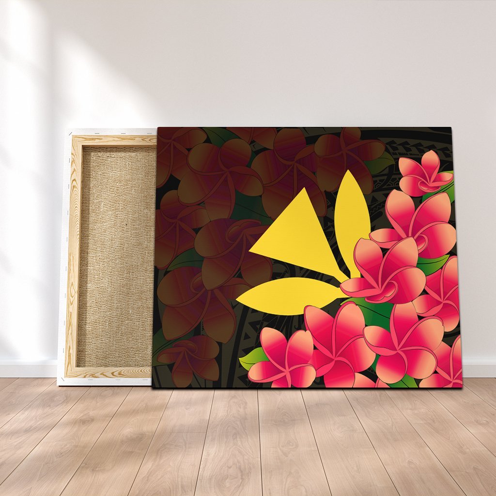 Hawaiian Kanaka Plumeria Polynesian Canvas - AH Canvas Poly-cotton - Polynesian Pride