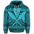 Hawaiian Kanaka Polynesian Tribal Zip Hoodie Reggae Color Blue - Polynesian Pride