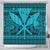 Hawaiian Kanaka Polynesian Tribal Shower Curtain Reggae Color Blue AH 177 x 172 (cm) Black - Polynesian Pride