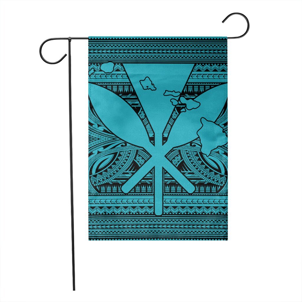 Hawaiian Kanaka Polynesian Tribal Flag Reggae Color Blue AH - Polynesian Pride