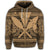 Hawaiian Kanaka Polynesian Tribal Zip Hoodie Reggae Color Gold - Polynesian Pride