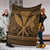 Hawaiian Kanaka Polynesian Tribal Premium Blankets Reggae Color Gold AH - Polynesian Pride