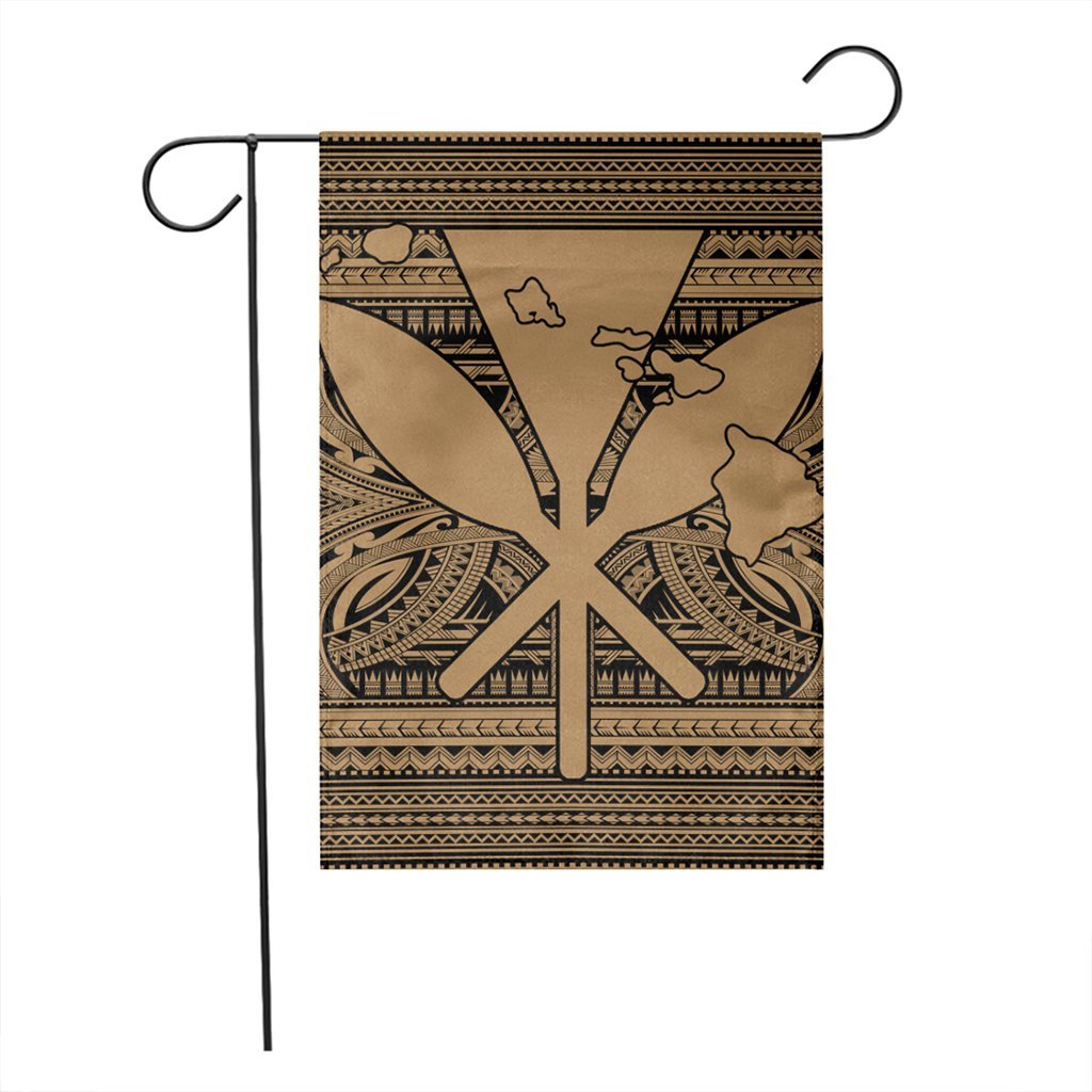 Hawaiian Kanaka Polynesian Tribal Flag Reggae Color Gold AH - Polynesian Pride