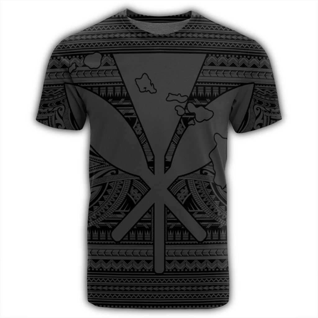 Hawaiian Kanaka Polynesian Tribal T Shirt Reggae Color Gray - Polynesian Pride