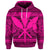 Custom Hawaiian Kanaka Polynesian Hoodie Tribal Reggae Color Pink - Polynesian Pride