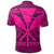 Hawaiian Kanaka Polynesian Tribal Polo Shirt Reggae Color Pink - Polynesian Pride