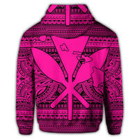 Hawaiian Kanaka Polynesian Hoodie Tribal Reggae Color Pink - Polynesian Pride