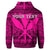 Custom Hawaiian Kanaka Polynesian Hoodie Tribal Reggae Color Pink - Polynesian Pride