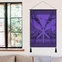 Hawaiian Kanaka Polynesian Tribal Hanging Poster Reggae Color Purple AH - Polynesian Pride
