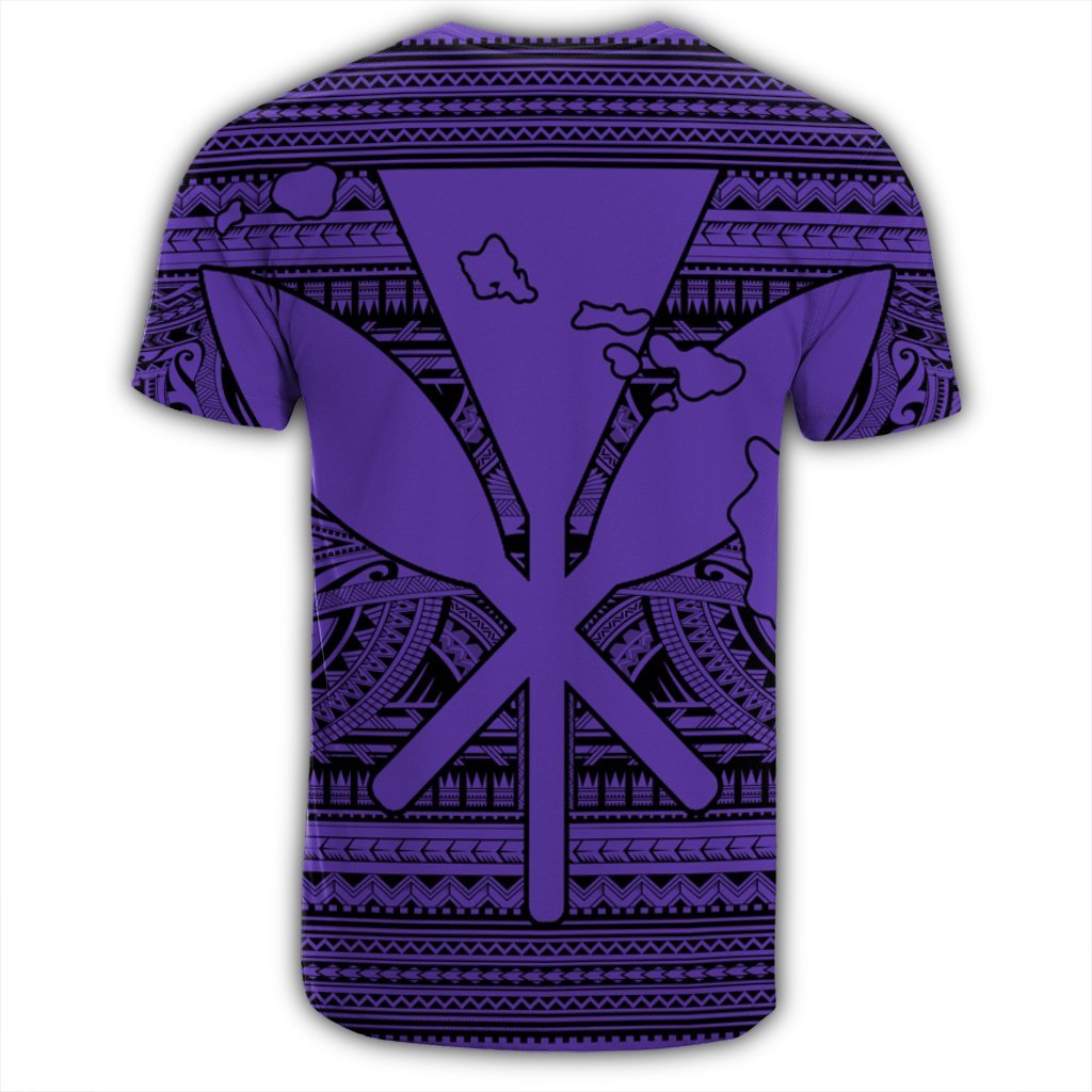 Hawaiian Kanaka Polynesian Tribal T Shirt Reggae Color Purple - Polynesian Pride
