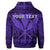 Custom Hawaiian Kanaka Polynesian Hoodie Tribal Reggae Color Purple - Polynesian Pride