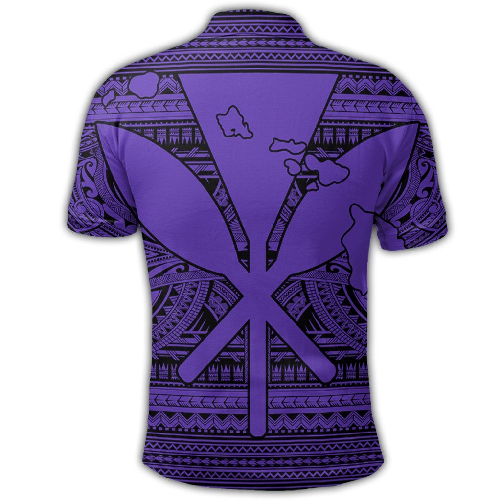 Hawaiian Kanaka Polynesian Tribal Polo Shirt Reggae Color Purple - Polynesian Pride
