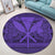 Hawaiian Kanaka Polynesian Tribal Round Carpet Reggae Color Purple AH - Polynesian Pride