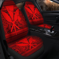 Hawaiian Kanaka Polynesian Tribal Car Seat Covers Reggae Color Red AH - Polynesian Pride