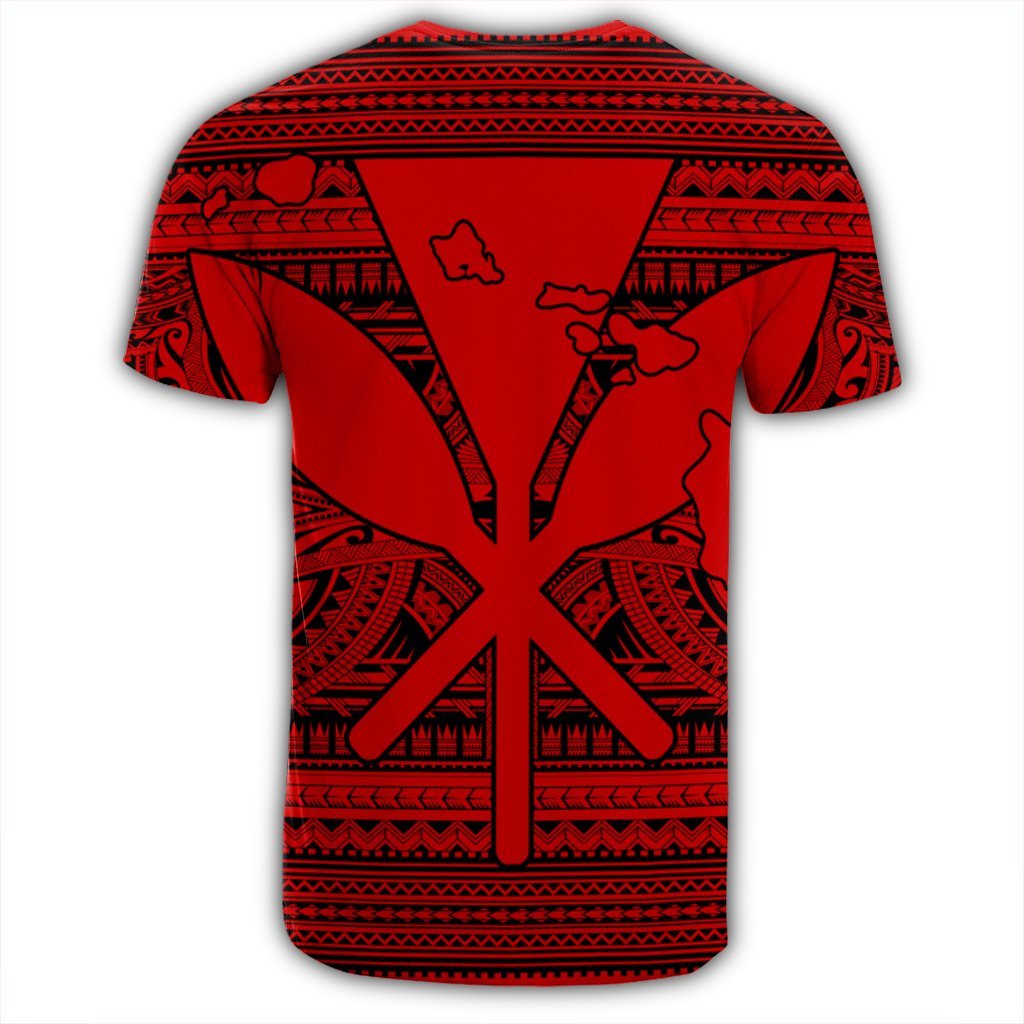 Hawaiian Kanaka Polynesian Tribal T Shirt Reggae Color Red - Polynesian Pride
