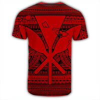 Hawaiian Kanaka Polynesian Tribal T Shirt Reggae Color Red - Polynesian Pride