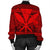 Hawaiian Kanaka Polynesian Tribal Bomber Jacket Reggae Color Red AH - Polynesian Pride