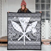 Hawaiian Kanaka Polynesian Tribal Premium Quilts Reggae Color White AH - Polynesian Pride