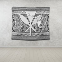 Hawaiian Kanaka Polynesian Tribal Tapestry Reggae Color White AH - Polynesian Pride