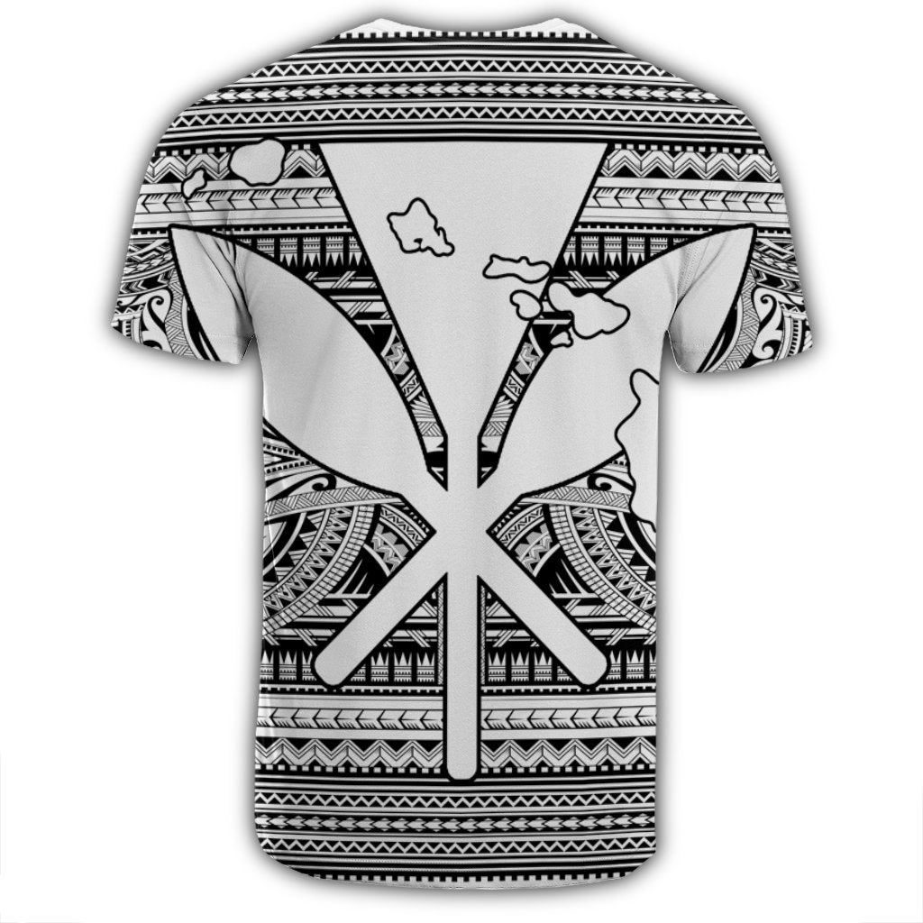 Hawaiian Kanaka Polynesian Tribal T Shirt Reggae Color White - Polynesian Pride