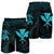 Hawaiian Kanaka Turtle Polynesian Men's Shorts Blue AH - Polynesian Pride