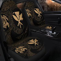 Hawaiian Kanaka Turtle Polynesian Car Seat Covers Gold AH - Polynesian Pride