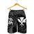 Hawaiian Kanaka Turtle Polynesian Men's Shorts White AH - Polynesian Pride