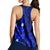 Hawaiian Map Big Turtle Hibiscus Plumeria Tribal Polynesian Racerback Tank - Blue - AH - Polynesian Pride