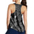 Hawaiian Map Big Turtle Hibiscus Plumeria Tribal Polynesian Racerback Tank - Gray - AH - Polynesian Pride